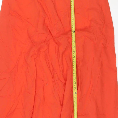 Marks and Spencer Women Orange Size 20 Tall Cotton Slip Dress