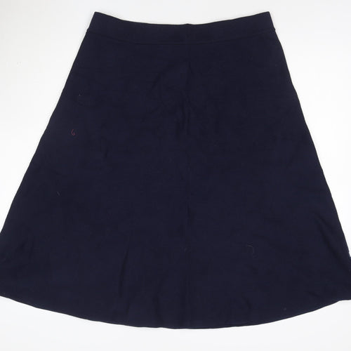 Roman Women Blue A-Line Knee Length Polyester Skirt Size 18