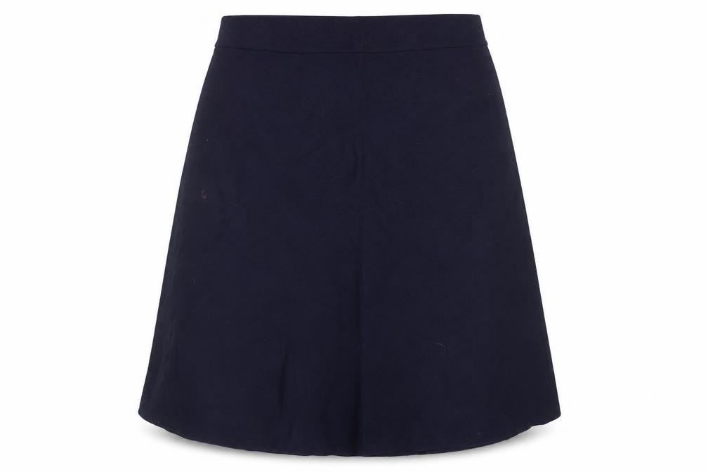 Roman Women Blue A-Line Knee Length Polyester Skirt Size 18