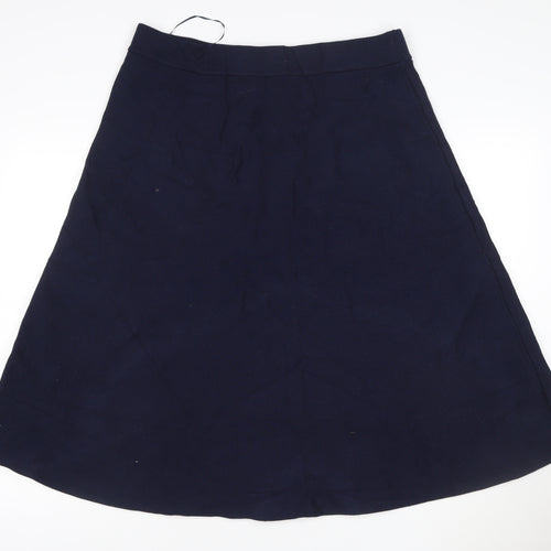 Roman Women Blue A-Line Knee Length Polyester Skirt Size 18
