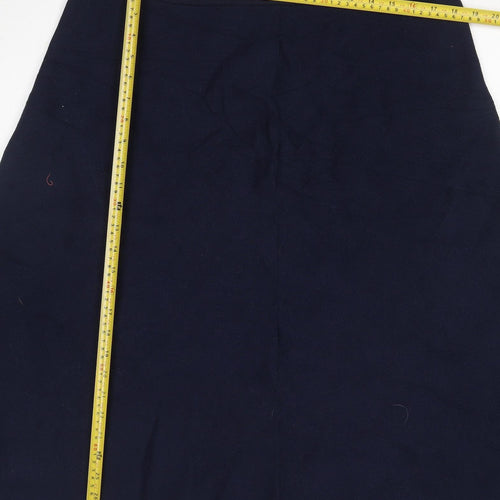 Roman Women Blue A-Line Knee Length Polyester Skirt Size 18