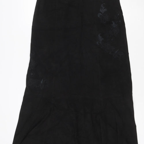 Evie Women Black Size 10 A-Line Stretch Knee Length Skirt
