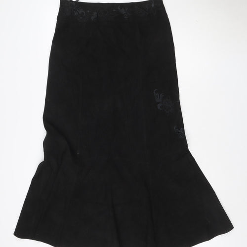 Evie Women Black Size 10 A-Line Stretch Knee Length Skirt