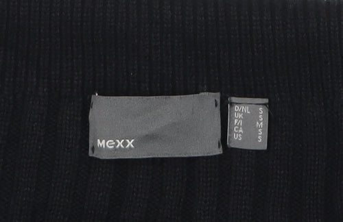 Mexx Women’s Black Knit Cotton Cardigan Size S Boat Neck Lightweight