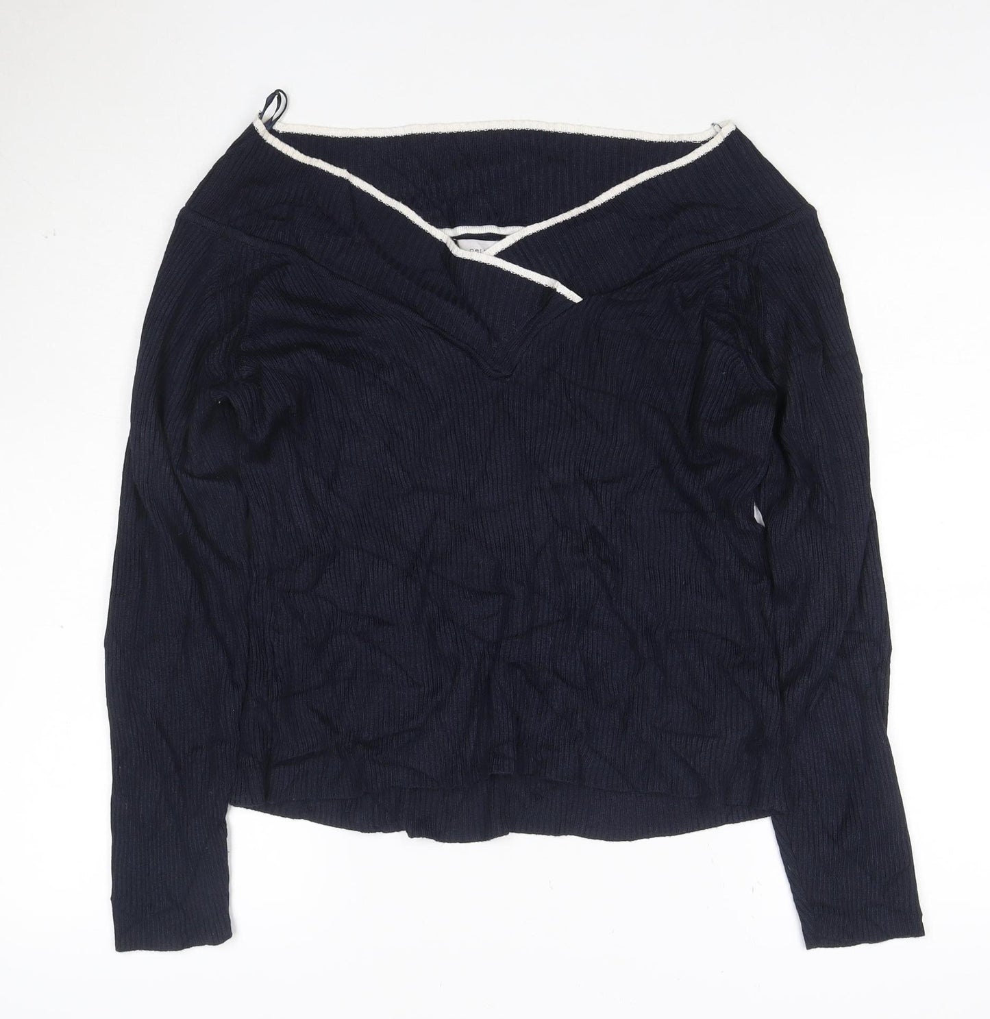 Marks and Spencer Women’s Navy Blue Size 22 Boat Neck Long Sleeve Jumper