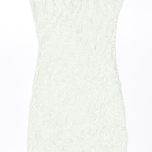 Re_Styled Women Green Bodycon Knit Mini Dress Size 8