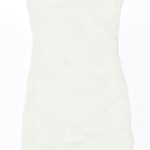 Re_Styled Women Green Bodycon Knit Mini Dress Size 8