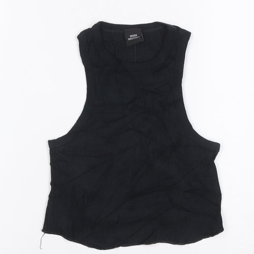 Urban Outfitters Women's Black Cropped Tank Top Size S