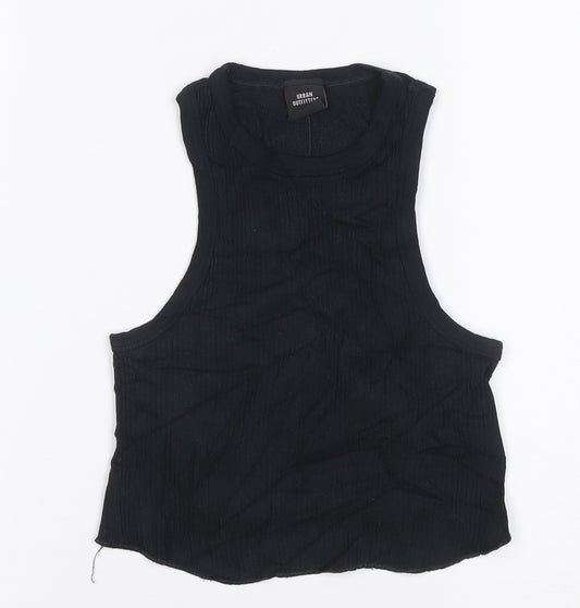 Urban Outfitters Women's Black Cropped Tank Top Size S