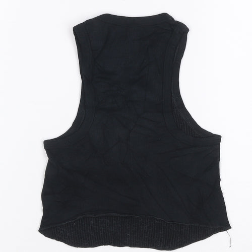 Urban Outfitters Women's Black Cropped Tank Top Size S