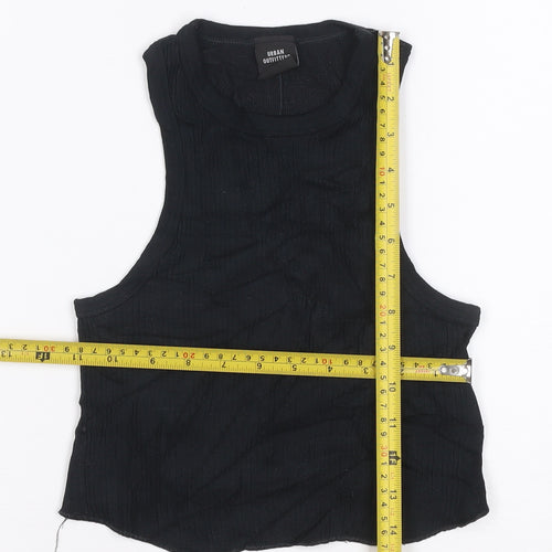 Urban Outfitters Women's Black Cropped Tank Top Size S
