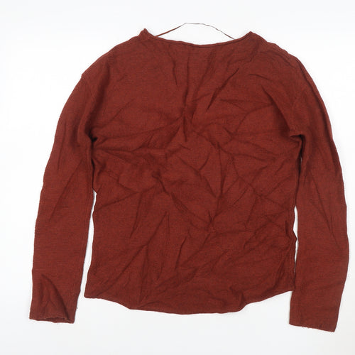 Seasalt Cornwall Women’s Brown Wool Knit Jumper Size 14