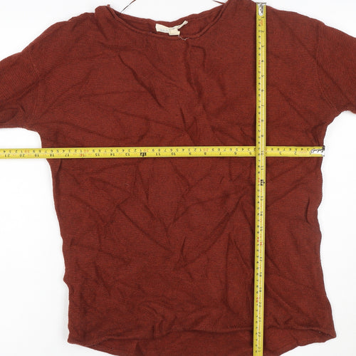 Seasalt Cornwall Women’s Brown Wool Knit Jumper Size 14