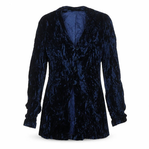 Hamells Women's Blue Velvet Shawl Collar Suit Jacket Size 8
