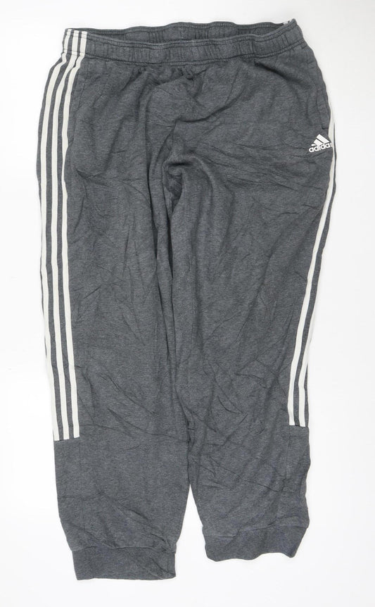 adidas Men Grey 2XL Jogger Sweatpants French Terry Tapered Fit