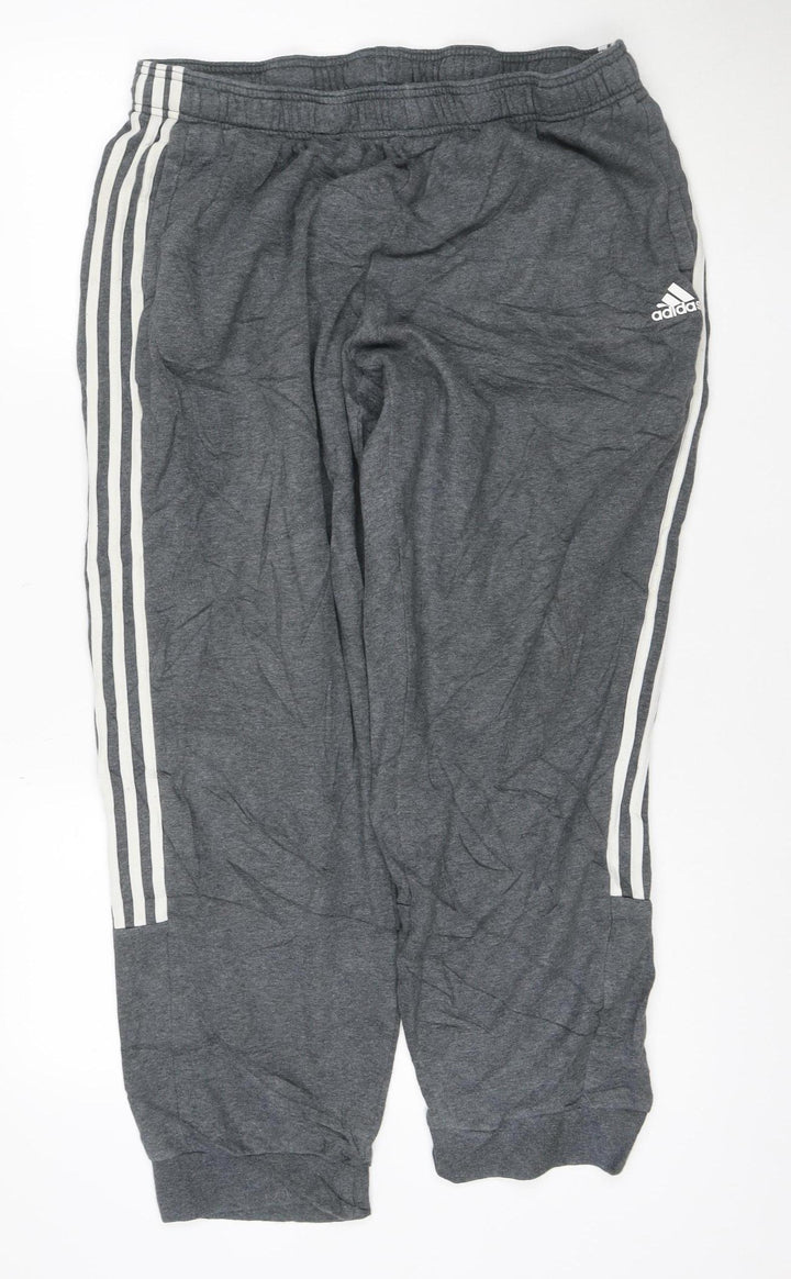 adidas Men Grey 2XL Jogger Sweatpants French Terry Tapered Fit