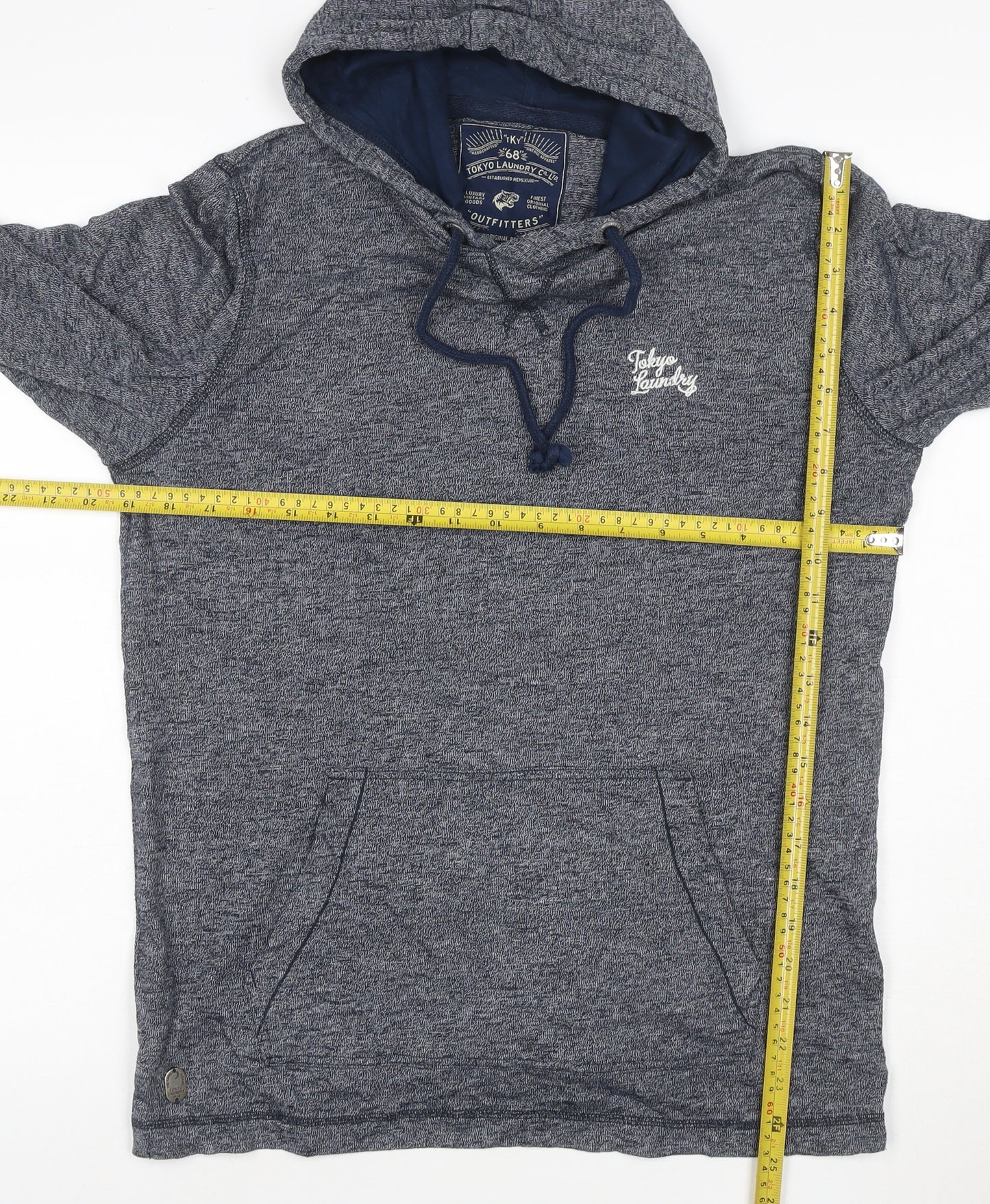 Tokyo Laundry Men's Blue Pullover Hoodie Size M Hooded Sweatshirt
