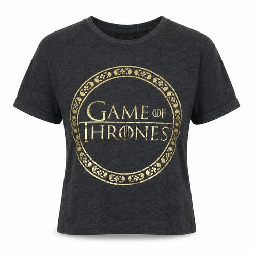 Game of Thrones Women's Grey Cotton Blend Short Sleeve T-Shirt Size 10