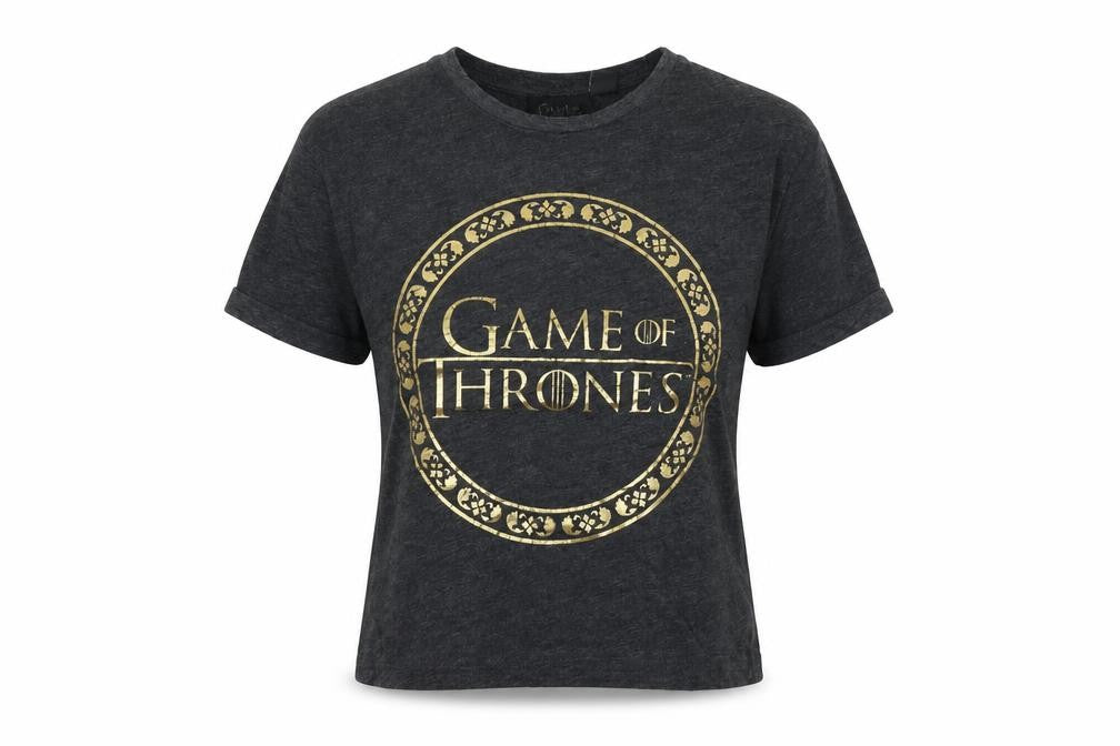 Game of Thrones Women's Grey Cotton Blend Short Sleeve T-Shirt Size 10
