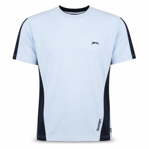 Slazenger Men's Blue Colourblock Crew Neck Short Sleeve T-Shirt M