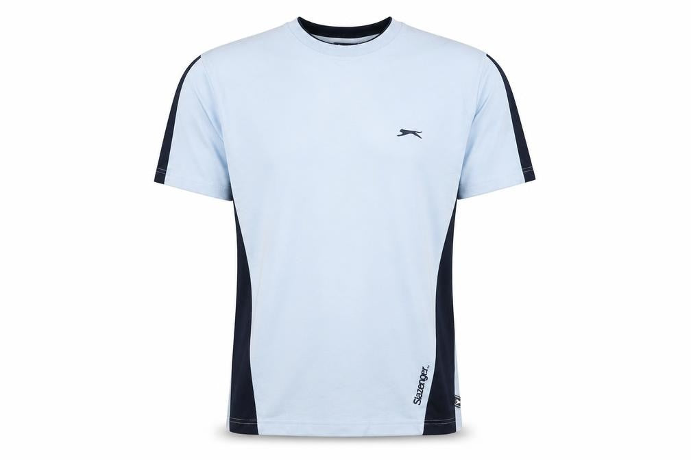 Slazenger Men's Blue Colourblock Crew Neck Short Sleeve T-Shirt M