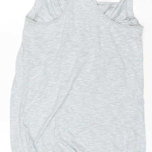 Miss Selfridge Women's Grey Racerback Tank Top Size 10