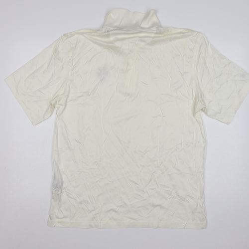 Oxford Golf Men's Ivory Cotton Polo Shirt M Regular Fit