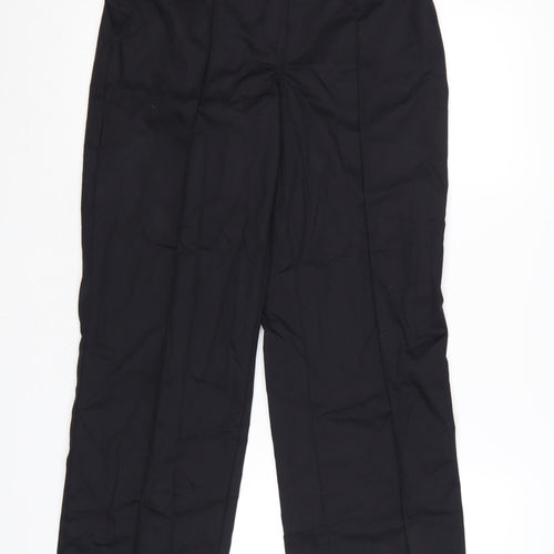 Alexandra Womens Black Trousers UK 10 Regular Polyester Cotton Workwear