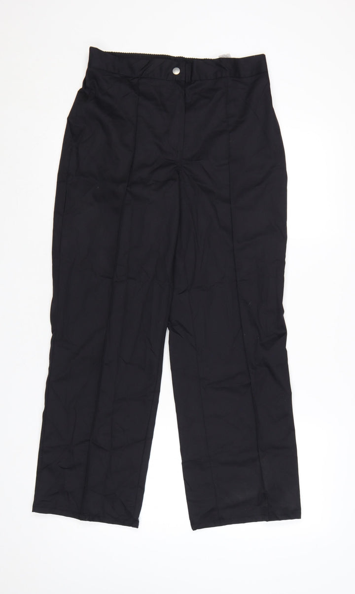 Alexandra Womens Black Trousers UK 10 Regular Polyester Cotton Workwear