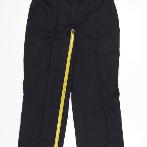 Alexandra Womens Black Trousers UK 10 Regular Polyester Cotton Workwear