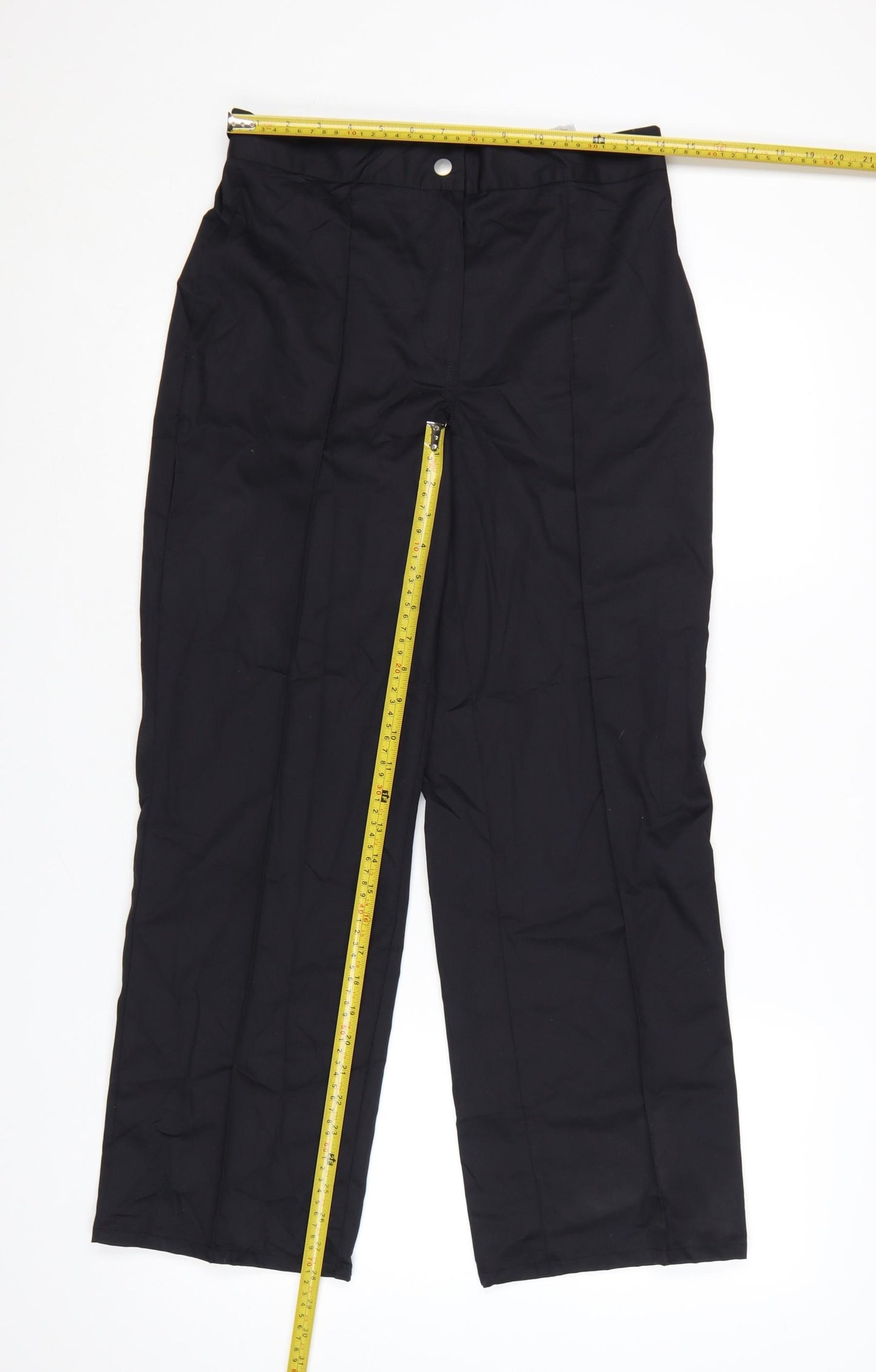 Alexandra Womens Black Trousers UK 10 Regular Polyester Cotton Workwear