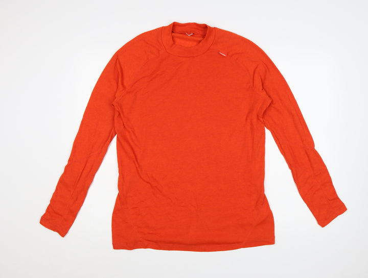 Quechua Men's Orange Long Sleeve Hiking T-Shirt XL