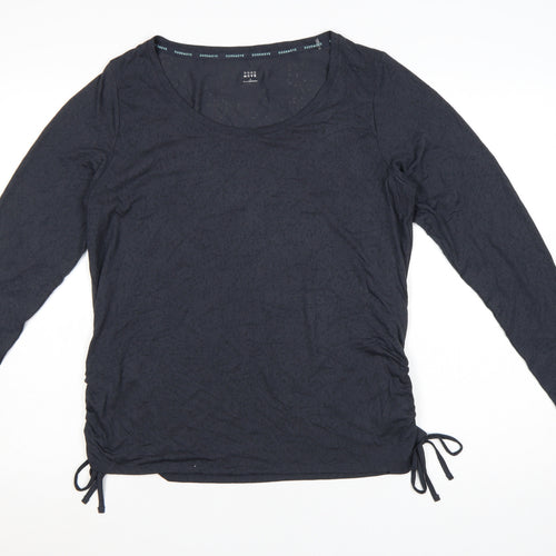 Marks and Spencer Goodmove Women's Black Size 16 Long Sleeve Active T-Shirt