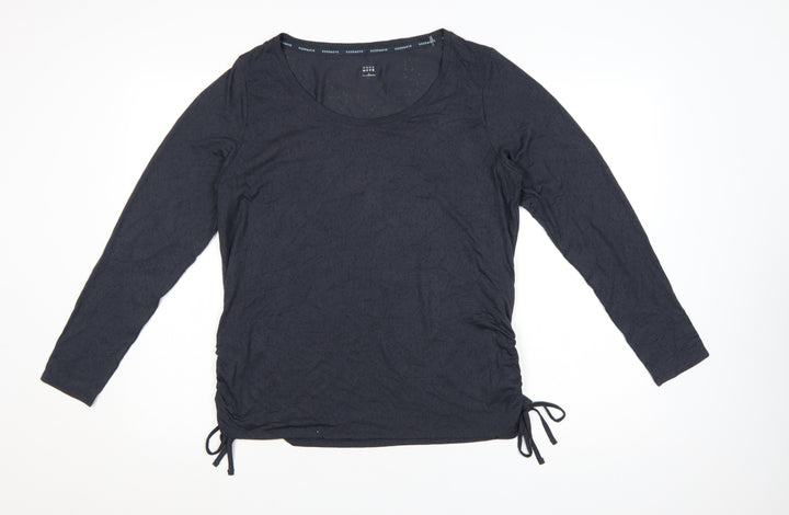 Marks and Spencer Goodmove Women's Black Size 16 Long Sleeve Active T-Shirt