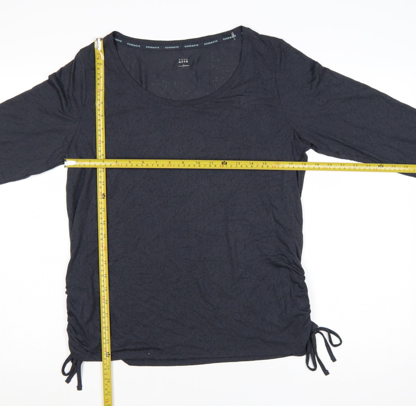 Marks and Spencer Goodmove Women's Black Size 16 Long Sleeve Active T-Shirt