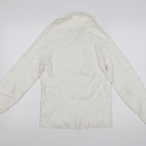 NEXT Women’s Ivory Collared Knit Pullover Jumper Size 14