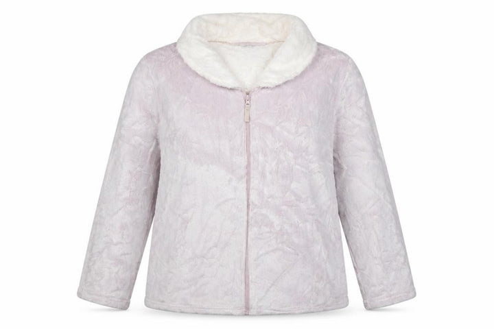 Debenhams Women Pink Fleece Zip Robe Plus Size 20-22