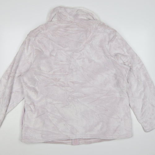 Debenhams Women Pink Fleece Zip Robe Plus Size 20-22