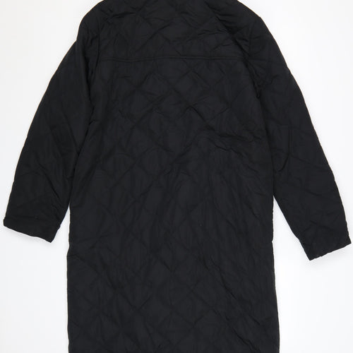 Marks and Spencer Women's Black Quilted Long Coat Size 10