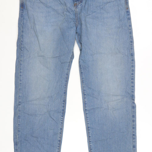 Marks and Spencer Men's Blue Straight Fit Denim Jeans 36W 31L