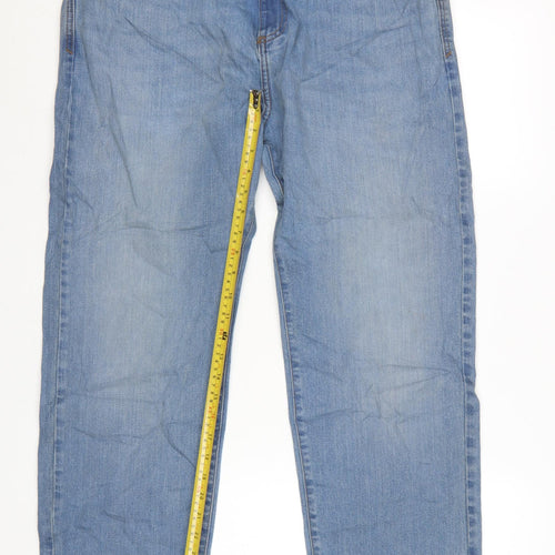 Marks and Spencer Men's Blue Straight Fit Denim Jeans 36W 31L
