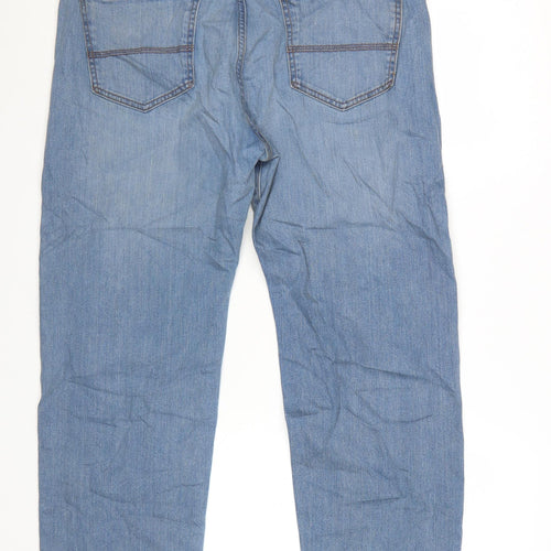 Marks and Spencer Men's Blue Straight Fit Denim Jeans 36W 31L