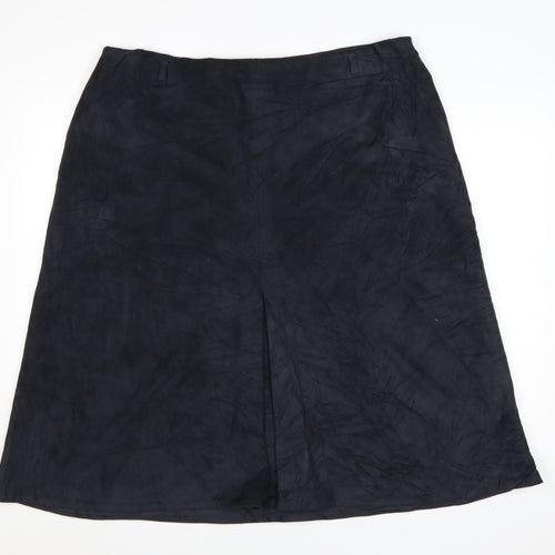 Marks and Spencer Womens Black A-Line Midi Skirt Size 20