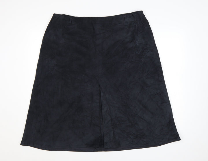 Marks and Spencer Womens Black A-Line Midi Skirt Size 20