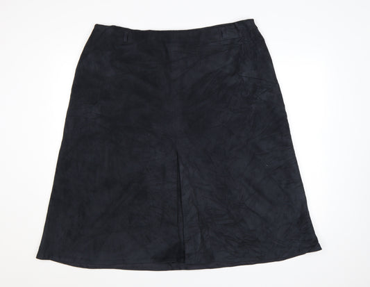Marks and Spencer Womens Black A-Line Midi Skirt Size 20