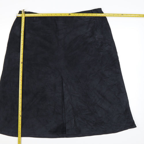 Marks and Spencer Womens Black A-Line Midi Skirt Size 20