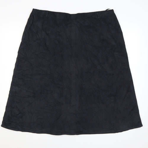 Marks and Spencer Womens Black A-Line Midi Skirt Size 20