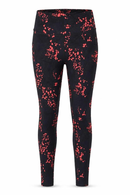 Marks and Spencer Good Move Women's Black Red Print Active Leggings Size 8