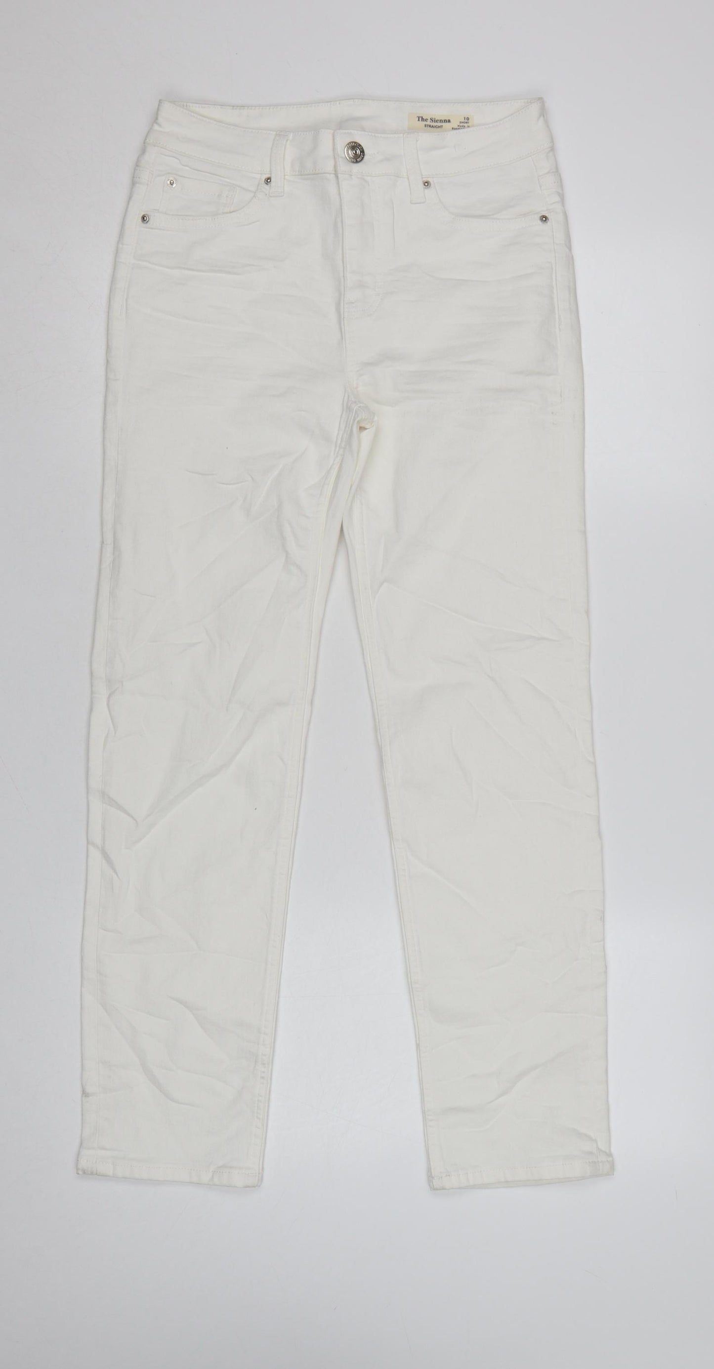 Marks and Spencer Women’s White Straight Jeans Size 10 Short