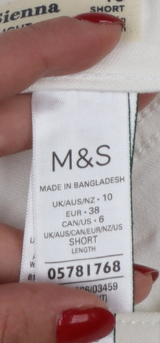 Marks and Spencer Women’s White Straight Jeans Size 10 Short